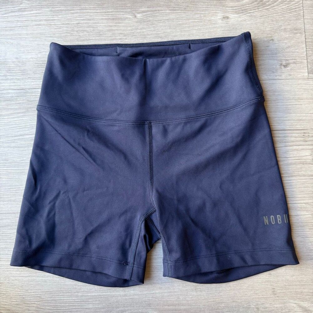 NOBULL Women's High-Rise Drive 4" Shorts in a night navy size s